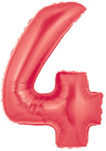 Number 4 Balloons Red QN12614R
